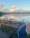 Glider Paddle Board On The Grass By The Water